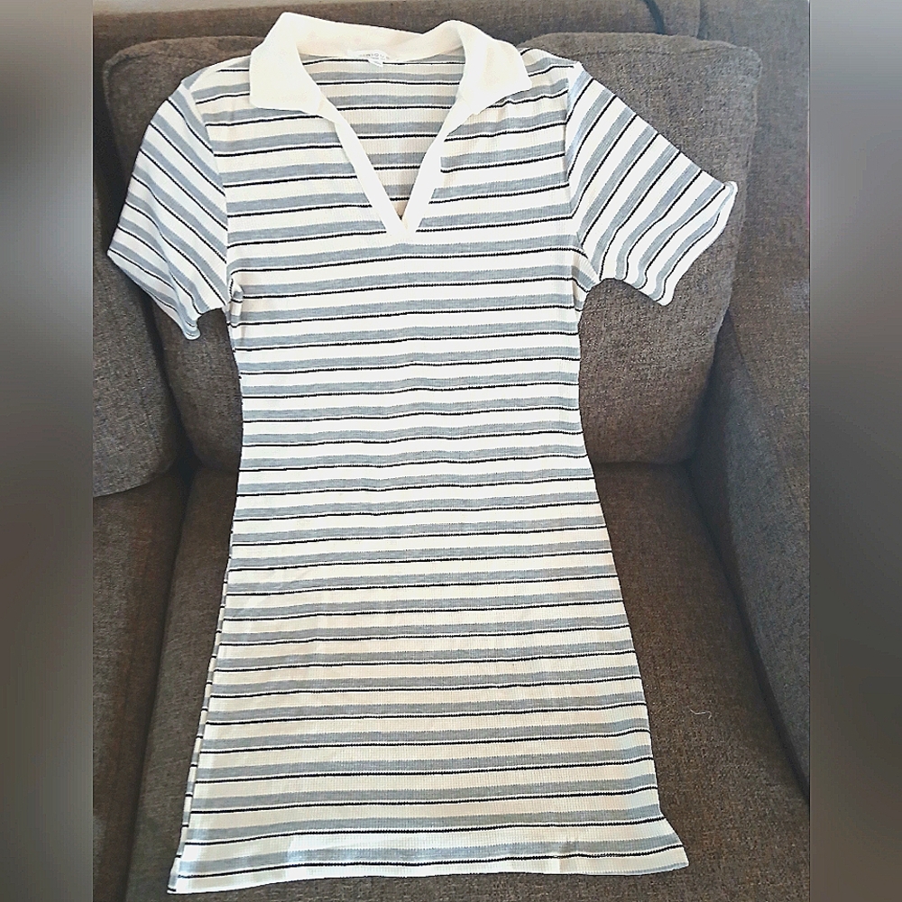 Kirious Striped Collared Dress